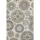 9' X 12' Beige Gray And Brown Medallion Washable Area Rug With UV Protection