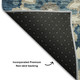 10' X 14' Blue Ivory And Beige Medallion Washable Area Rug With UV Protection