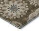 9' X 12' Brown Gray And Beige Medallion Washable Area Rug With UV Protection