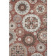 5' X 8' Rust Gray And Beige Medallion Washable Area Rug With UV Protection