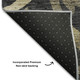 3' X 5' Black Gold And Beige Floral Washable Area Rug With UV Protection
