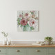 20" x 20" Watercolor Soft Pastel Peonies Bouquet Canvas Wall Art