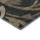 9' X 12' Black Gold And Beige Floral Washable Area Rug With UV Protection