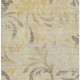 10' X 14' Gold Beige And Taupe Floral Washable Area Rug With UV Protection