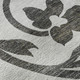 9' X 12' Gray Ivory And Silver Floral Washable Area Rug With UV Protection