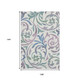9' X 12' White Sage And Mauve Floral Washable Area Rug With UV Protection
