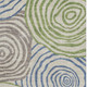 10' X 14' Beige Green And Blue Abstract Washable Area Rug With UV Protection