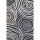 10' X 14' Black Ivory And Gray Abstract Washable Area Rug With UV Protection