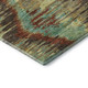 5' X 8' Brown Teal And Rust Diamond Washable Area Rug With UV Protection