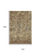 9' X 12' Brown Beige And Copper Diamond Washable Area Rug With UV Protection