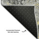 5' X 8' Gray Gold And Silver Diamond Washable Area Rug With UV Protection