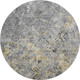 8' Gray Gold And Silver Diamond Washable Round Rug With UV Protection