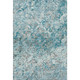 10' X 14' Teal Gray And Ivory Diamond Washable Area Rug With UV Protection