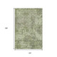 10' X 14' Artichoke Green Gray And Taupe Abstract Washable Area Rug With UV Protection
