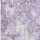 3' X 5' Lavender And Ivory Abstract Washable Area Rug With UV Protection