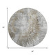 8' Taupe Ivory And Gray Abstract Washable Round Rug With UV Protection