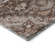 5' X 8' Terra Cotta Beige And Gray Floral Medallion Washable Area Rug With UV Protection