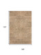 10' X 14' Copper And Brown Geometric Washable Area Rug With UV Protection