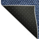 10' X 14' Navy Blue And Ivory Geometric Washable Area Rug With UV Protection