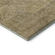 8' Wheat And Beige Geometric Washable Round Rug With UV Protection
