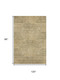8' X 10' Wheat And Beige Geometric Washable Area Rug With UV Protection