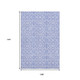 9' X 12' Sky Blue And Ivory Medallion Washable Area Rug With UV Protection