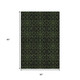 5' X 8' Olive Green And Charcoal Medallion Washable Area Rug With UV Protection