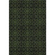 8' X 10' Olive Green And Charcoal Medallion Washable Area Rug With UV Protection