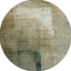 8' Brown Beige And Ivory Abstract Washable Round Rug With UV Protection