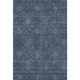 10' X 14' Blue And Ivory Floral Washable Area Rug With UV Protection