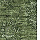 3' X 5' Olive Green And Ivory Floral Washable Area Rug With UV Protection