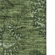 9' X 12' Olive Green And Ivory Floral Washable Area Rug With UV Protection
