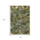 5' X 8' Olive Green Gold And Charcoal Abstract Washable Area Rug With UV Protection