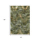 10' X 14' Olive Green Gold And Charcoal Abstract Washable Area Rug With UV Protection