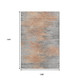 9' X 12' Salmon And Gray Abstract Washable Area Rug With UV Protection