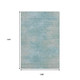 9' X 12' Aqua And Gray Abstract Washable Area Rug With UV Protection