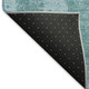 9' X 12' Aqua And Teal Abstract Washable Area Rug With UV Protection