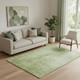 5' X 8' Sage And Ivory Abstract Washable Area Rug With UV Protection