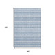 8' X 10' Blue And Ivory Southwestern Washable Area Rug With UV Protection