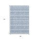9' X 12' Blue And Ivory Southwestern Washable Area Rug With UV Protection