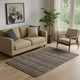 5' X 8' Chocolate And Gray Southwestern Washable Area Rug With UV Protection