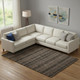 10' X 14' Chocolate And Gray Southwestern Washable Area Rug With UV Protection