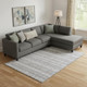 8' X 10' Gray And Silver Southwestern Washable Area Rug With UV Protection