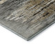 5' X 8' Gray Silver And Gold Abstract Washable Area Rug With UV Protection