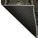 8' Black Brown And Gray Medallion Washable Round Rug With UV Protection