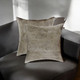 Set of Two 18" Gray Cowhide Throw Pillows