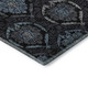 10' X 14' Blue And Charcoal Medallion Washable Area Rug With UV Protection