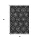 3' X 5' Gray And Silver Medallion Washable Area Rug With UV Protection