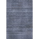 10' X 14' Navy Blue And Gray Striped Washable Area Rug With UV Protection