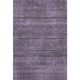 9' X 12' Plum And Gray Striped Washable Area Rug With UV Protection